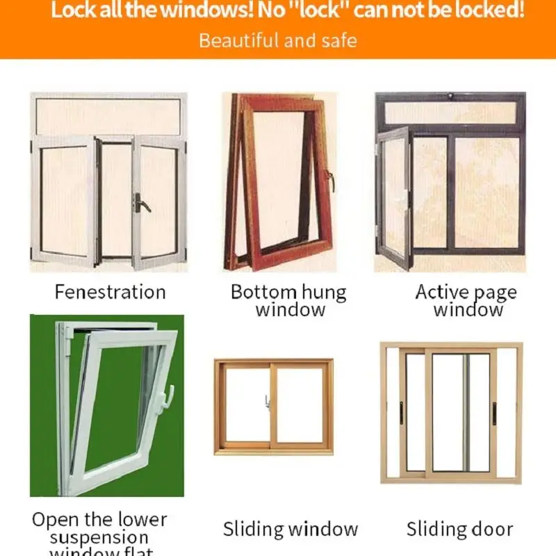 Child Window Safety Locks Adjustable Window Limiters Door Locks Anti-open Child Safety Lock Baby Safety Accessories Protection