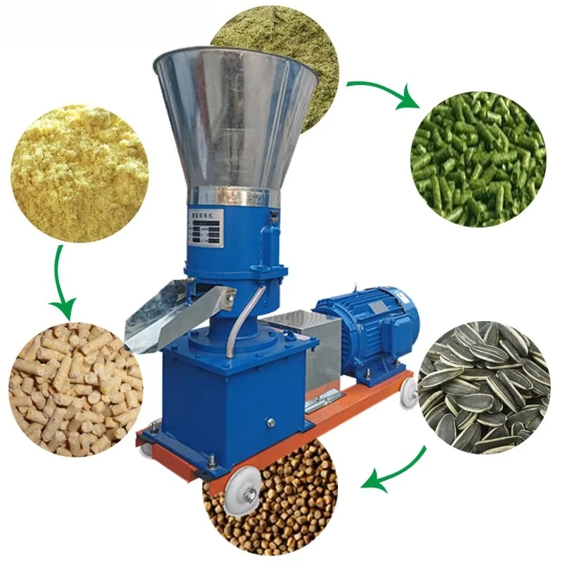 Animal Sinking Pellet Feeding Pellet Making Machine Pigs Rabbits Chickens Ducks Fodder Feed Processing Machine Pelletizer