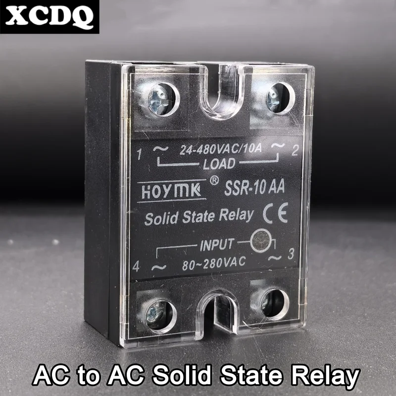 AC Control AC Solid State Relays Single Phase SSR 80-280VAC Input 24-480VAC Load Large Current Voltage Transformer 110V 220V