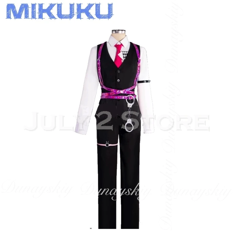 أرنب هول Genderswap أنيمي Mikuo الجنس يتحول تأثيري مع زائدة شعر مستعار أزرق وردي مع سترة بنطلون تأثيري حلي مليئة بالبدلة