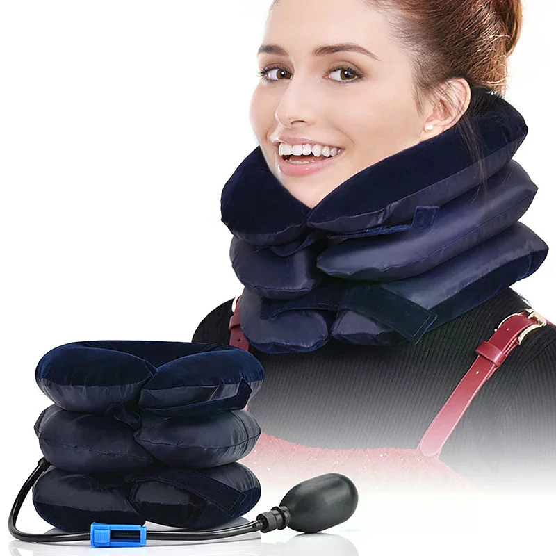 Accessory Comfortable Inflatable Air Neck Stretcher Cervical Traction Brace Massage Office for Home Relief Decompression