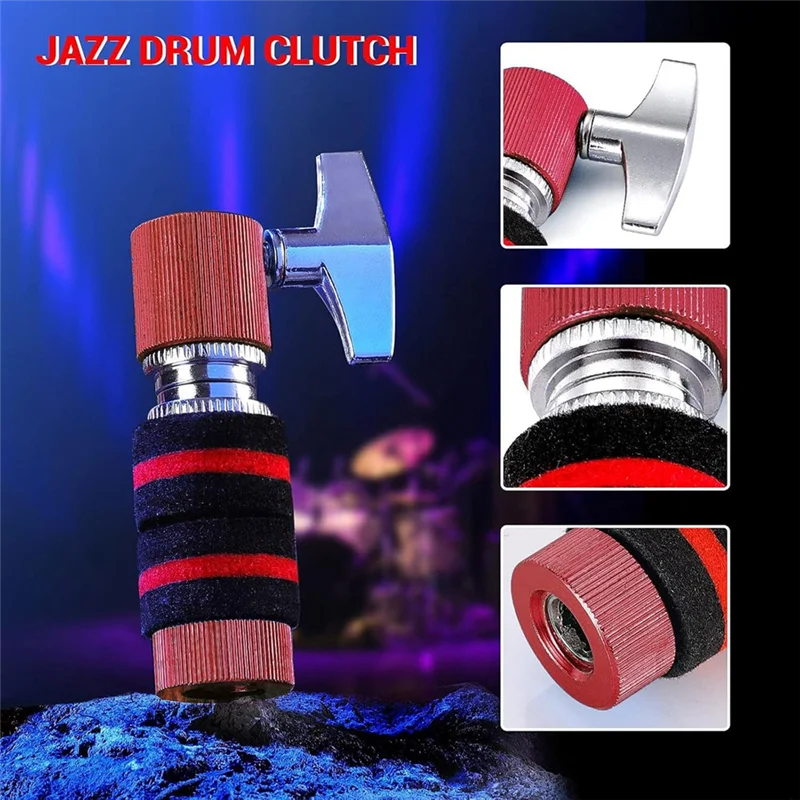 Hi-Hat Stand Post Jazz Drum Hi-Hat Cymbal Clutch Anti Rust Metal For Percussion Accessories Red-AT20
