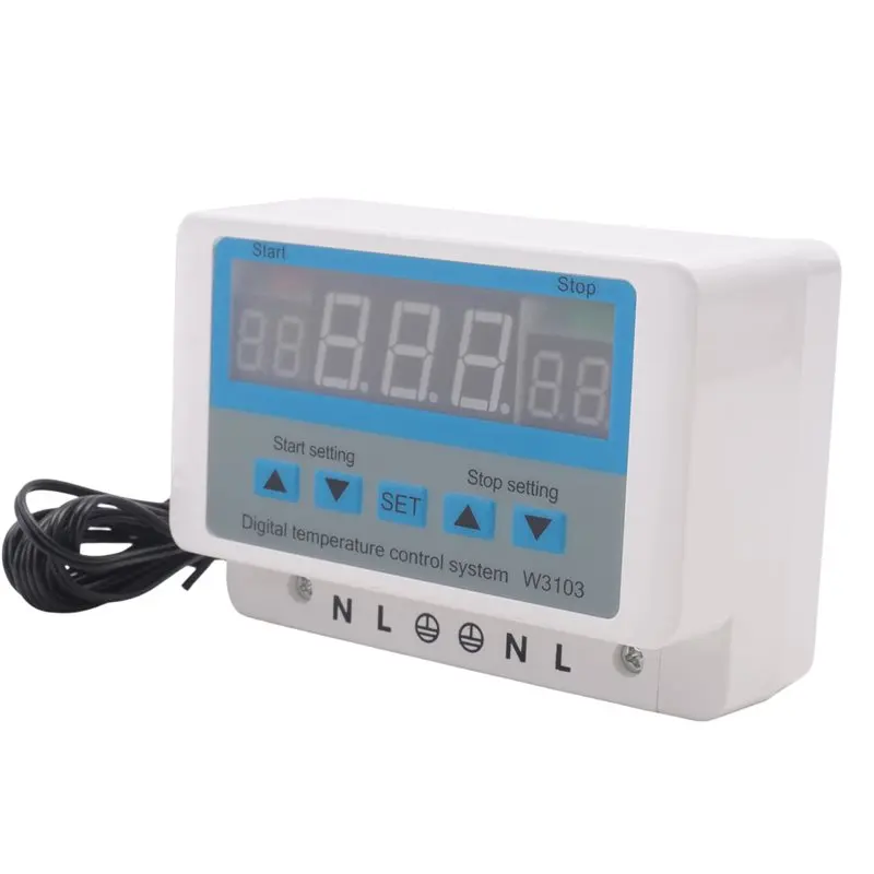 [NEWA76K!】 Digital Temperature Controller 220V Max 5000W Digital Thermostat 30A -19 To 99℃ Temperature Controller Switch XH-W310