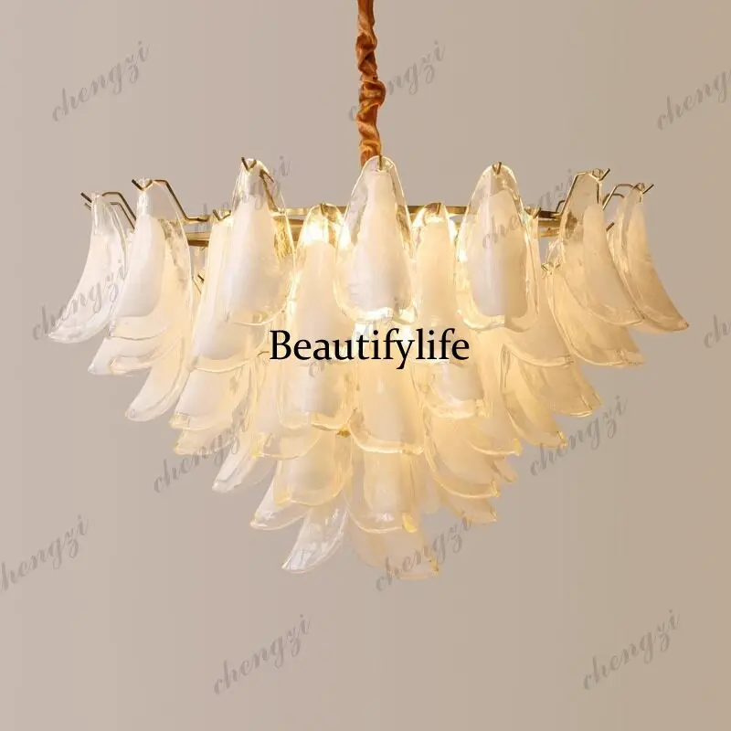 French chandelier light luxury living room dining room light retro cream wind simple creative cloud bedroom lamp
