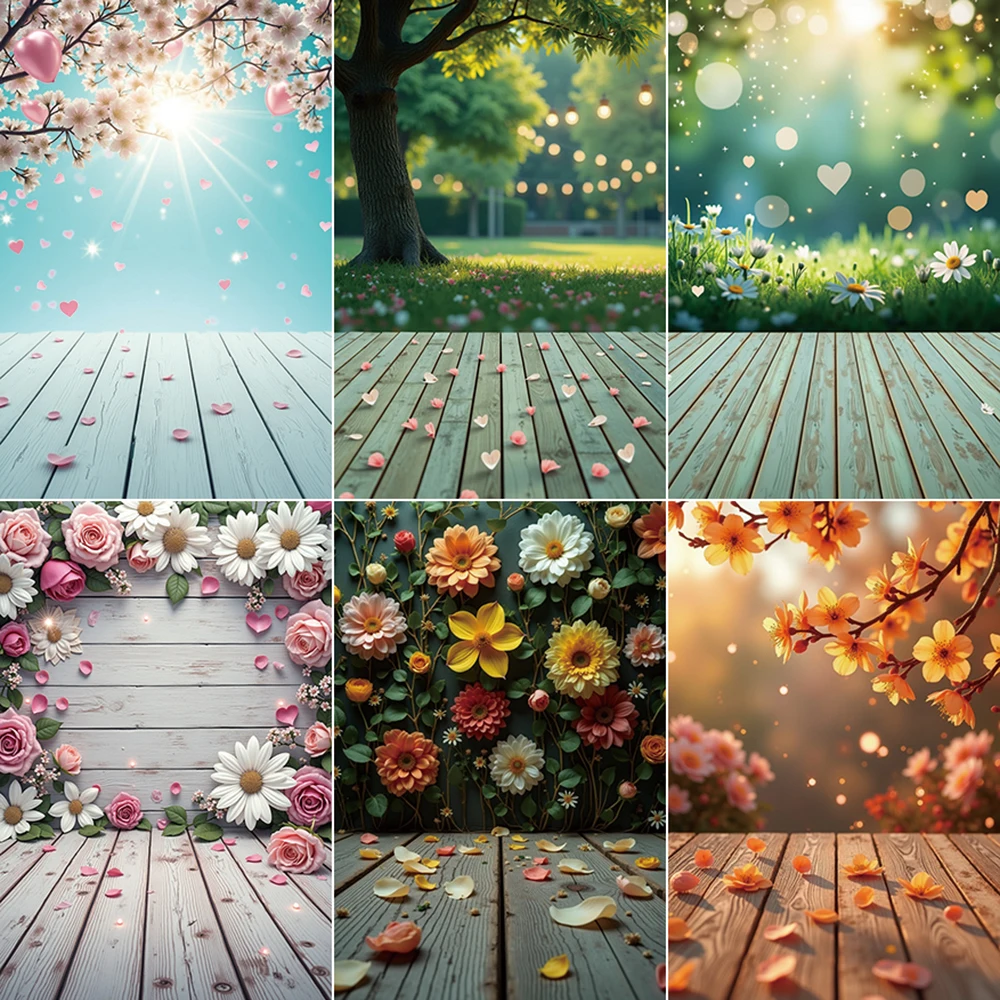 

MOON.QG Dreamy Boken Flower Wall Photography Background Pink Spring Wedding Photocall Backdrop Baby Studio Photobooth Supplies