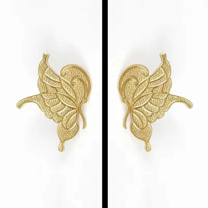NEW 4Pairs Solid Brass Butterfly Furniture Pulls Handles Drawer Knobs Cupboard Wardrobe Closet Dresser Cabinet Pulls Decorations