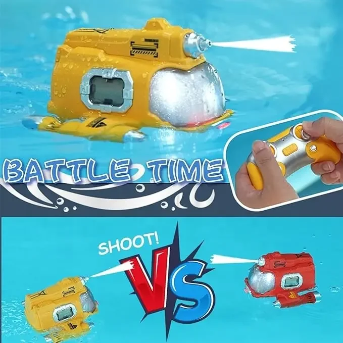 Barca telecomandata 2.4G Motoscafo Doppia elica Barca giocattolo elettrica Bambini Acqua Multigiocatore Batteria Getto d'acqua Giocattolo Bo