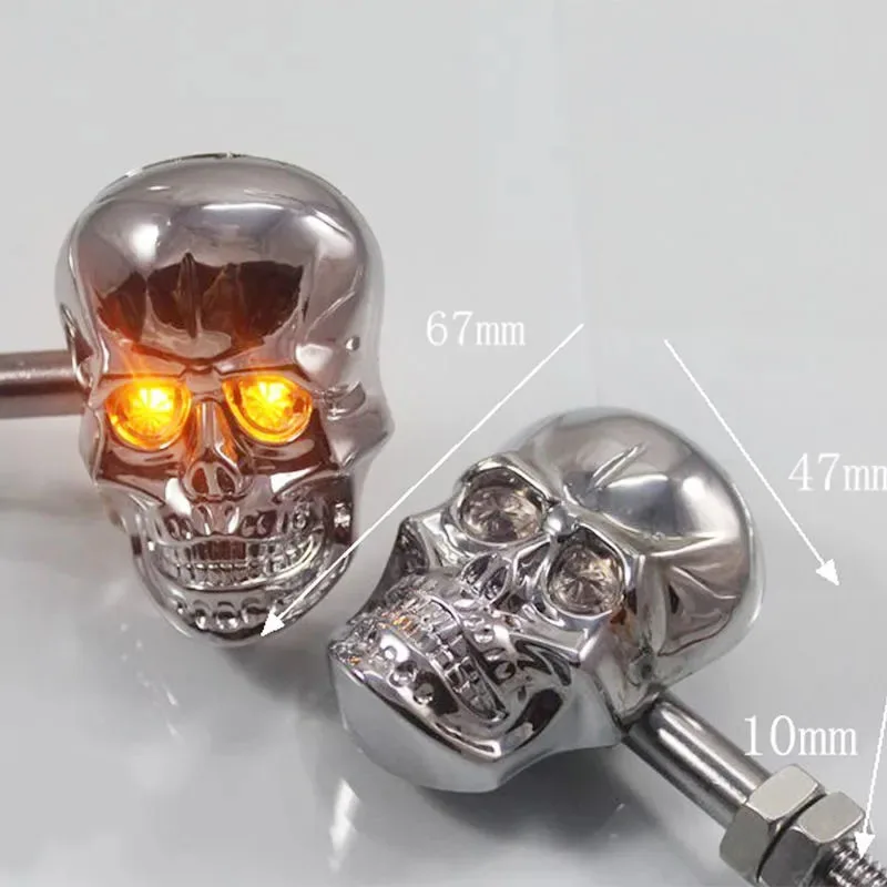 

SKULL Motorcycle Accessories Turn LED Lamp Retrofit Skull Turn Indicator Lamp Davidson Suzuki Kawasaki KTM Cool