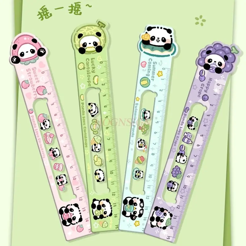 1pcs Straight ruler with high aesthetic value, cute student specific ruler, middle school student acrylic thickened