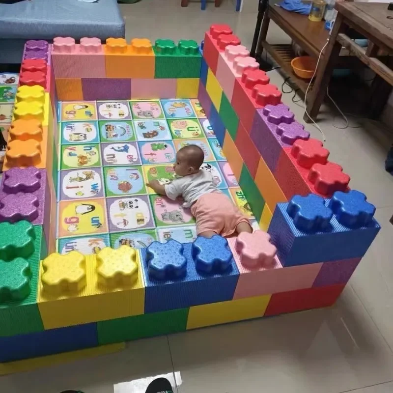2026 sell Kids epp building block amusement mall foam building block castle wall fence chunk foam indoor toy playground