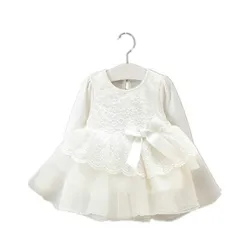 Neugeborenen Baby Kleid Mädchen Kleidung Spitze Langarm Hochzeit Taufe Kleider Kleid für Infant Neue Jahr Mädchen Kleider