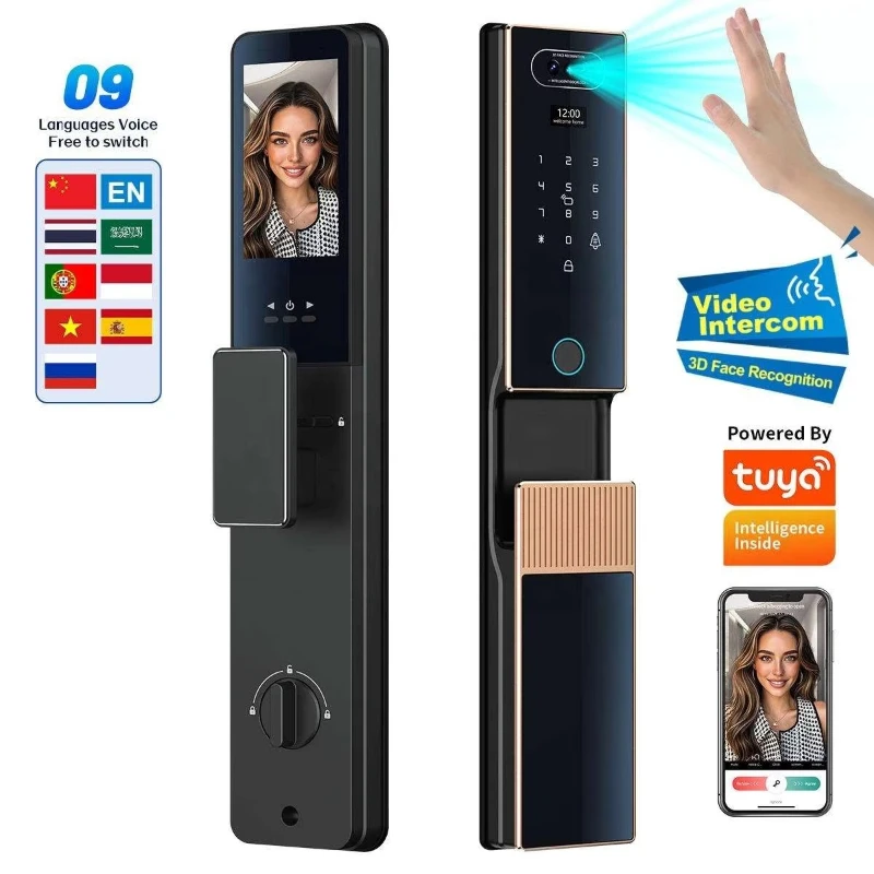 3D Face Smart Door Lock Tuya Wifi Camera Smart Lock  Digital lock Serrure Intelligente Cerradura Inteligente for Home