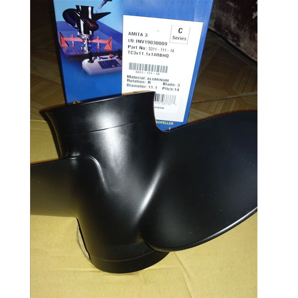 Top Quality Aluminum Propeller 13keyways For TOHATSU 2 stroke 35-55hp Outboard Motor Engine 11.1*14 (11 1/8*14)