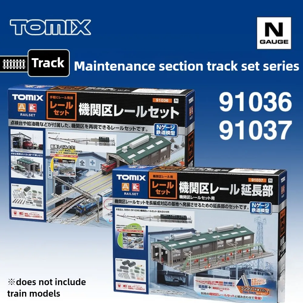 TOMIX N Scale Train Accessories 91036/37 Locomotive Garage and Maintenance Line/Extension Track Set, Sand Table Decoration