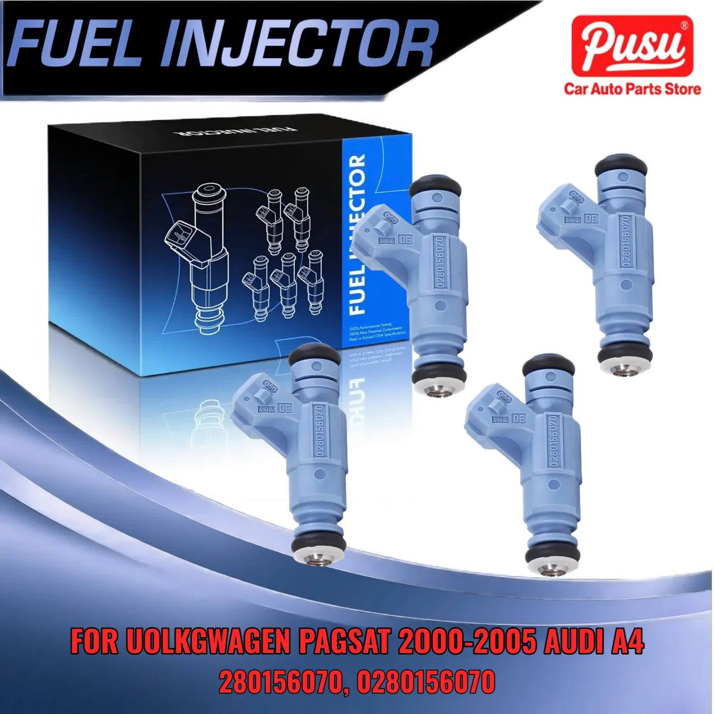 

4 шт. топливная форсунка для Audi A4 Quattro 2001 2005 1 8L турбодвигатель 280156070 0280156070