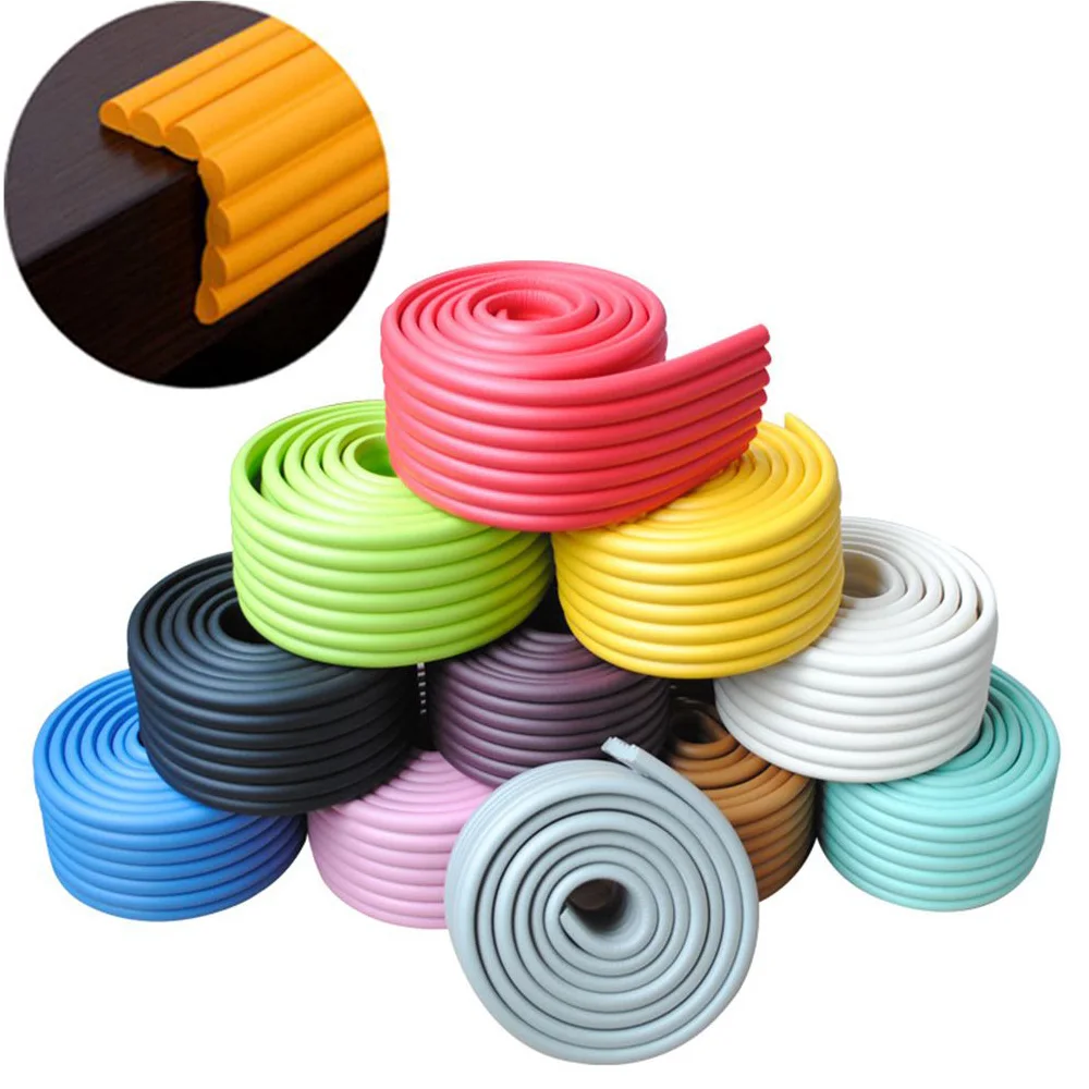 2m Desk Edge Guard Strip Self Adhesive Foam Bumper Table Corner Protector Children Protection Furniture Collision Cushion Strip