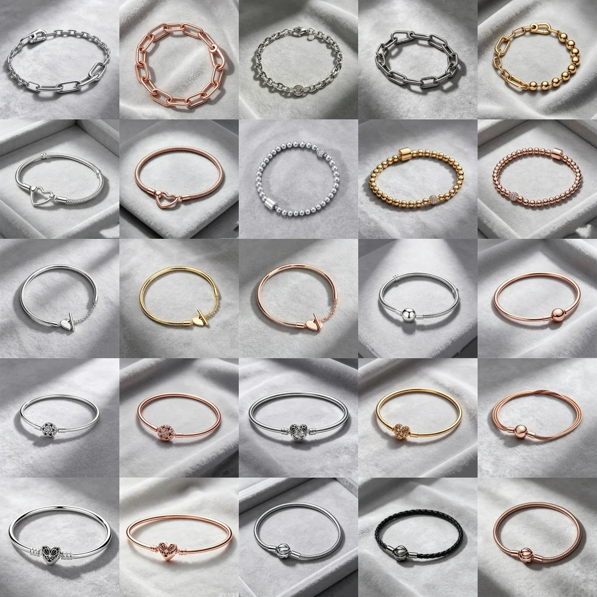 925 Silver Gold Rose Gold Bead Chain Snake Bracelet, an Elegant Women's Jewelry Gift Suitable for Birthdays and Anniversaries