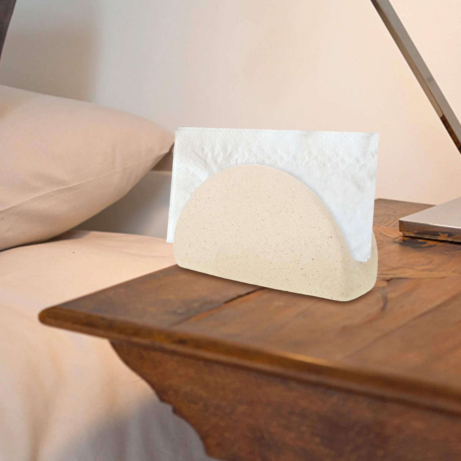 

Modern Standing Napkin Holder Ceramic Tabletop Dispenser for Dinner Party Home Kitchen Bathroom Decorative Tissue Storage