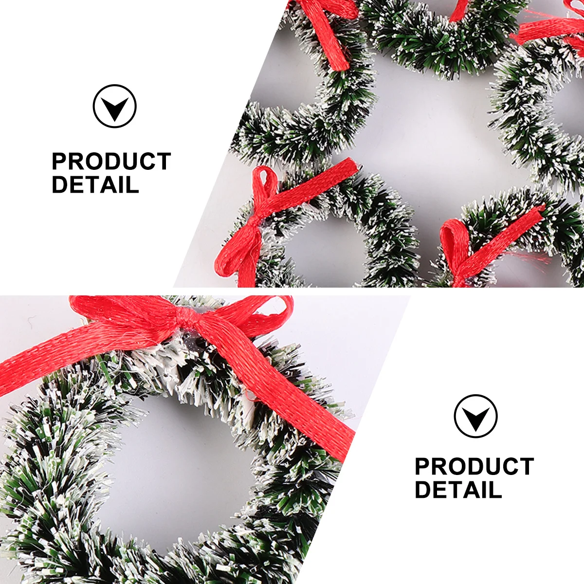 

5 pcs Simulated Garland Artificial Flower Wreath For Christmas Party Decor Wall Hanging Ornament Festival Home Decoration Mini