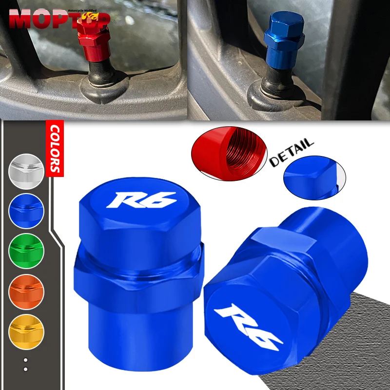 NEW Tire Caps For YZF-R6 YZF R7 Motorcycle Accessories CNC Aluminum Wheel Tire Valve Air Port Stem Covers YZFR6 R7 yzf r6 r7