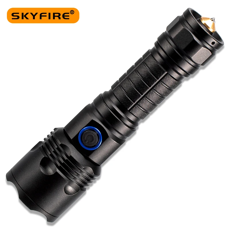 

SKYFIRE 2022 P100 Ultra Bright Rechargeable Tactical Flashlight Outdoor Zoomable Waterproof LED Troch Type-c ChargingSF-SD-C361