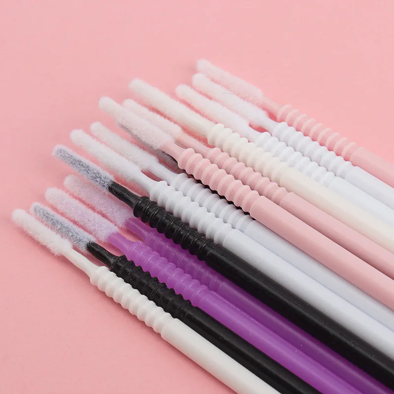 Grafting Eyelashes Disposable Cleaning Cotton Swab Bag Spiral Long Strip Small Cotton Swab Eyelash Removal Miniature Brush