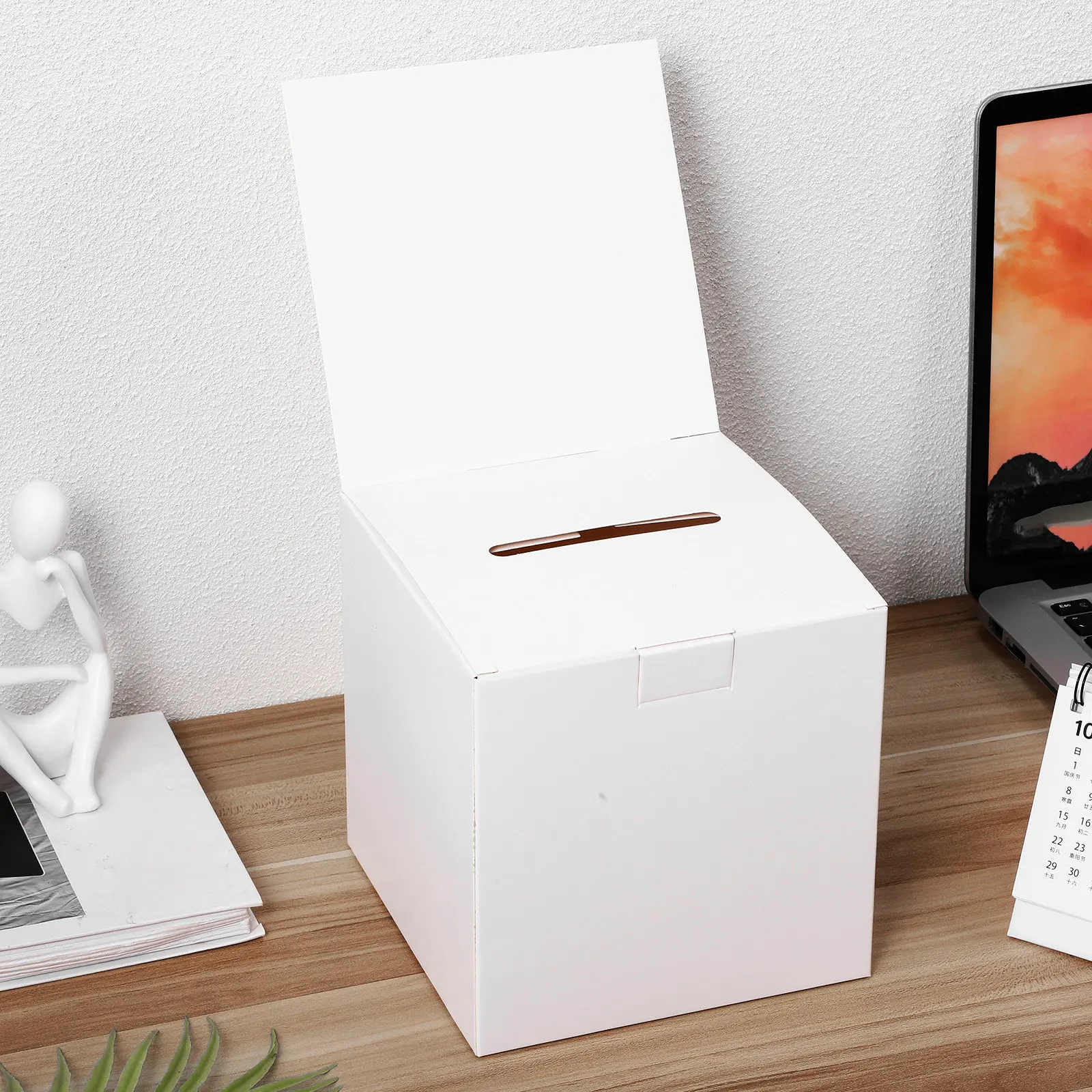 6Pcs Raffle Boxes Cardboard Voting Ballot Ticket Organizer Foldable Lightweight Present Box Raffle Box Present Wrap Storage Bag