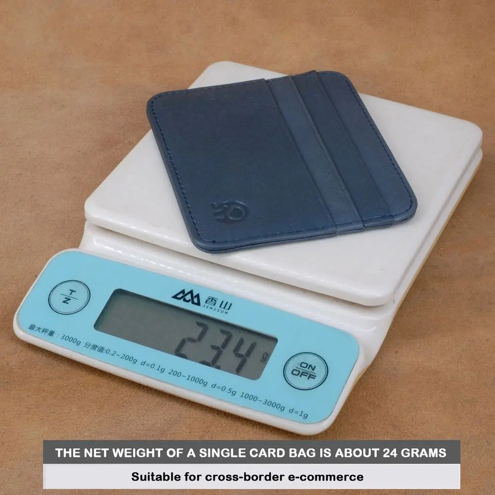 Маленький зажим для карт с узором слона Коровья кожа Минималистичный маленький кошелек с блокировкой RFID Передний карман