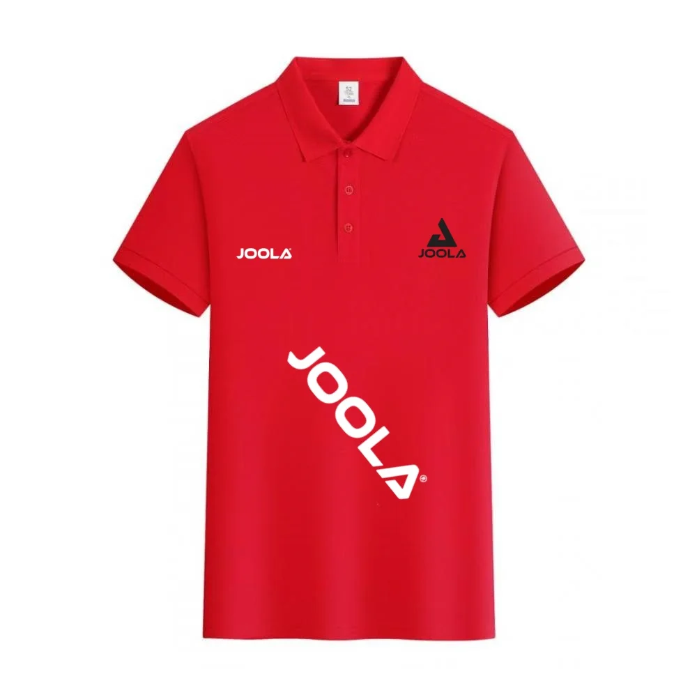 JOOLA Classic Reverse Collar Short Sleeved T-Shirt Loose And Versatile Casual Top, Basic Reverse Collar Polo Shirt Pure Cotton s