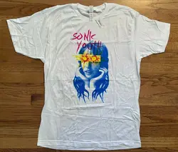 New Sonic Youth Shirt Size Large Nwt White Rare Reprint Band Tee