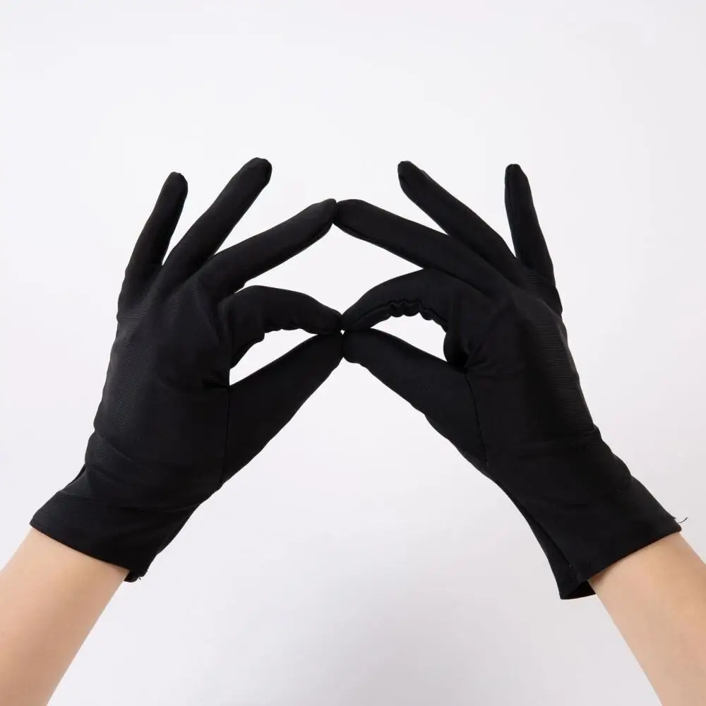 FashionGloves Men Black Etiquette Stretch Gloves Bike Motorcycle Thin Pure Silk Liner Gloves Skiing Walking Inner Gloves