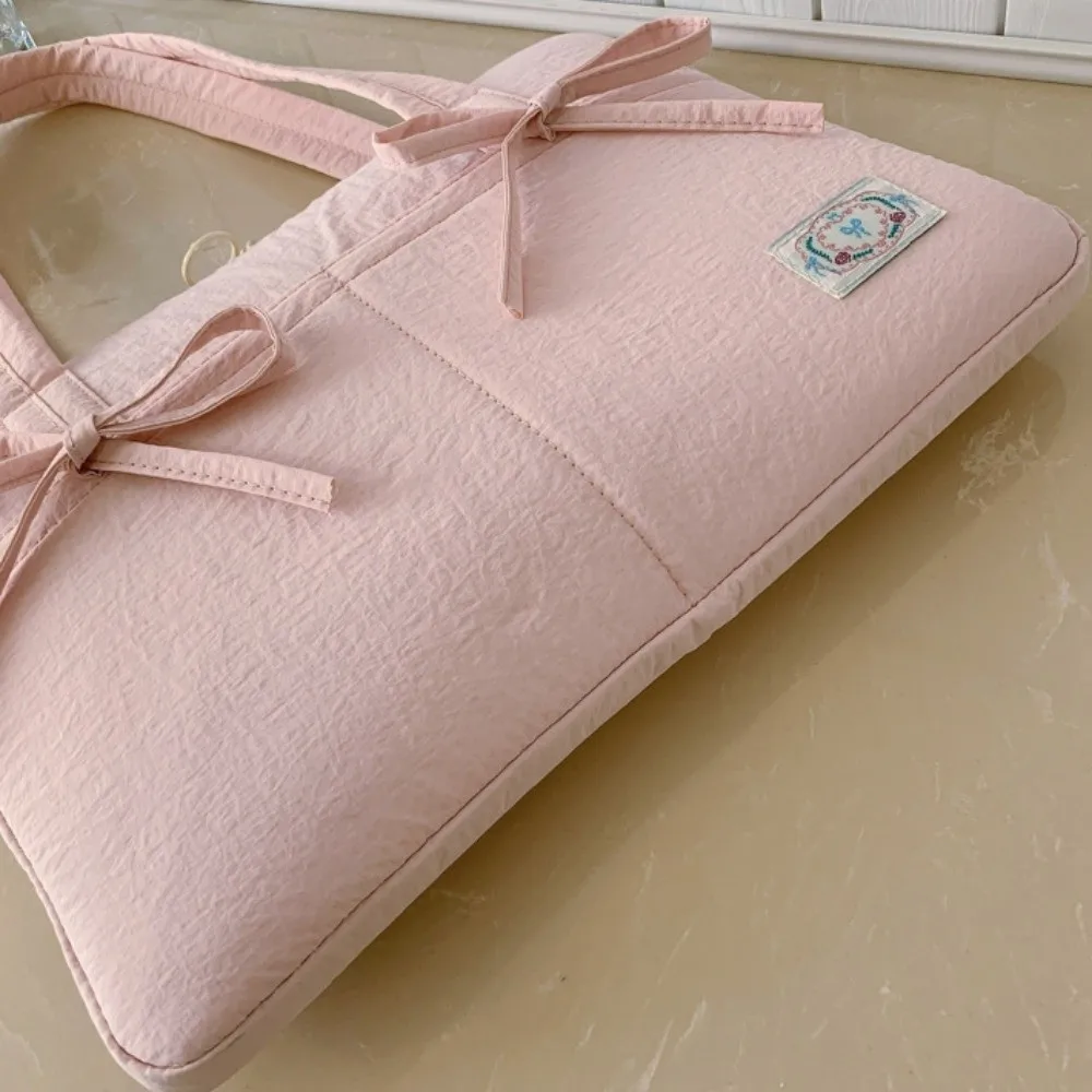 Bowknot Laptop Sleeve Cover Bag Portable 14inch Computer Protective Case Korean Style Shockproof Notebook Sleeve Pouch