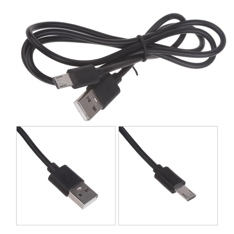 Przedłużony kabel Micro USB męski na USB A męski Wytrzymały przewód ładowarki o długości 10 mm