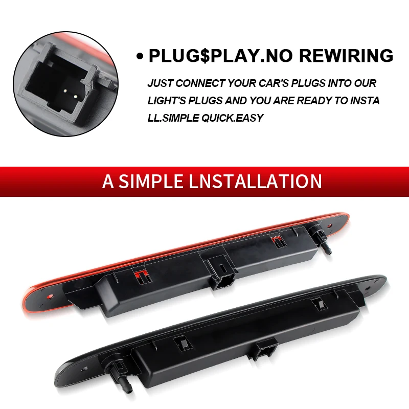 

1PC LED High Mount Third Brake Light Canbus For Peugeot 107 For Citroen C1 For Toyota Aygo 2005-2014 ​Red Tail Stop Warning Lamp