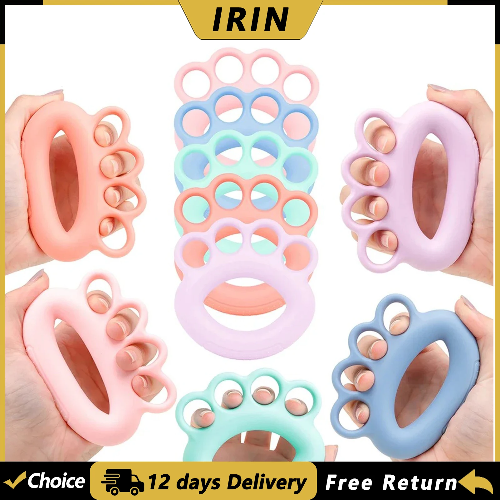 IRIN Guitar Finger Trainer Exerciser Hand Grip Finger Silicone Finger Sensitivity Strength Power Practice Guitar Trainers