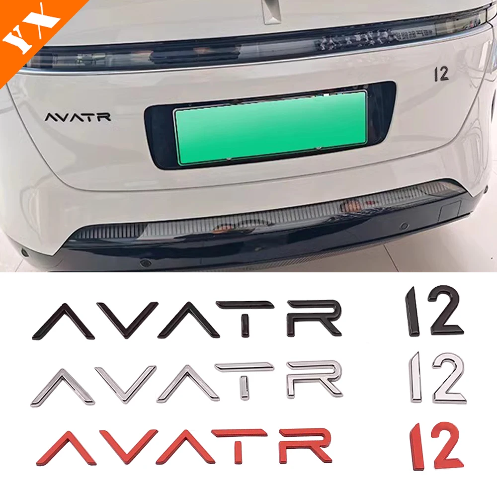 Chrome Trim For Changan AVATAR 12 2023-2024 Exterior Accessories Car Rear Door Car Logo Name Letters Decor Product Sticker Cover