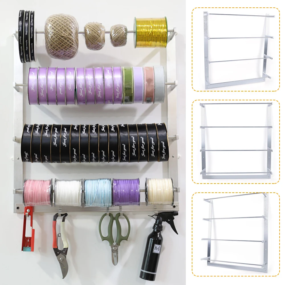 Sewing Ribbon Thread Organizer Holder With Hooks Sewing Spool Wall Mount  Yarn Holder Sewing Organizer Thread Organizer