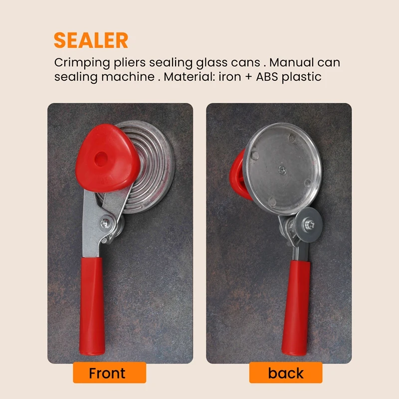 Manual Can Sealer Crimping Device Sealing Glass Cans Beader Manually Seaming Machine For Seaming Glass Jars 87Mm-ROWI