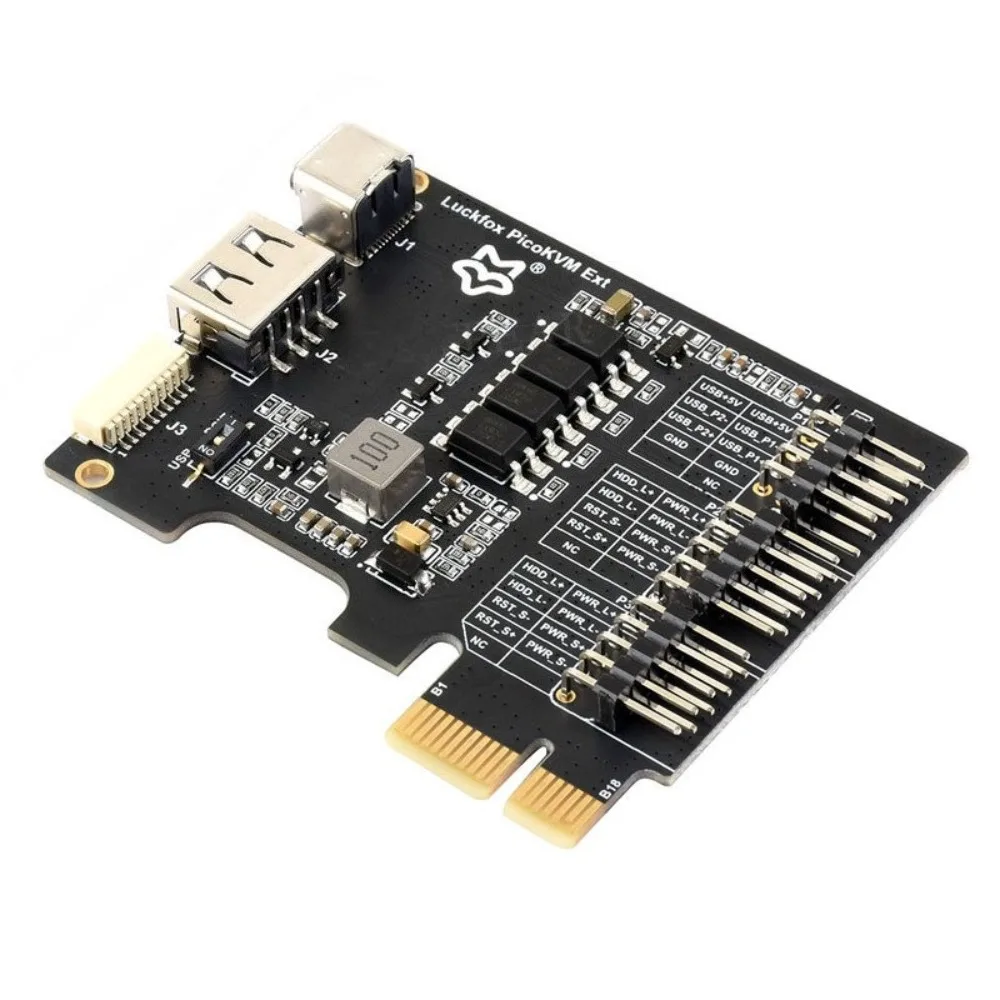 Luckfox PicoKVM Expansion Board Remote Power Control Module PCIe Interface Power Management for Server Industrial Computer DIY