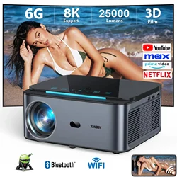 XIWBSY 25000 Lumens 4K Beamer Smart Android Wifi6 Auto Focus Projectors 1080P Full HD Home Theater Projector Global Version