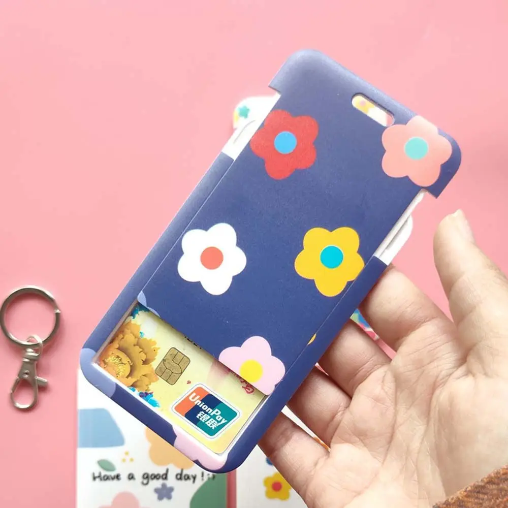 甘い花オフィス学校銀行クレジットカードストラップキーホルダー名札バスカードケースカードホルダーワークカードバッグバッジホルダー