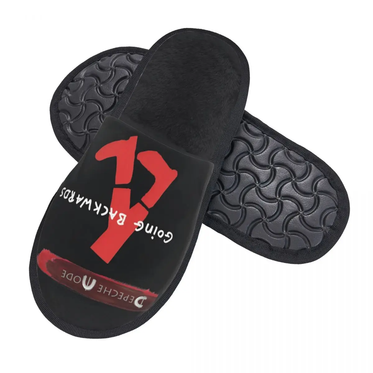 Custom Depeche Mode Memory Foam Slippers Women Cozy Warm Electronic Band House Slippers