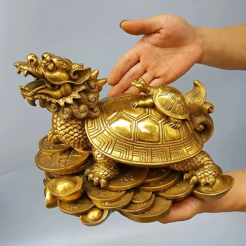 2023 HOME SHOP good luck ZHAO CAI  COPPER dragon decorative ornament Bring Recruit wealth Business booming