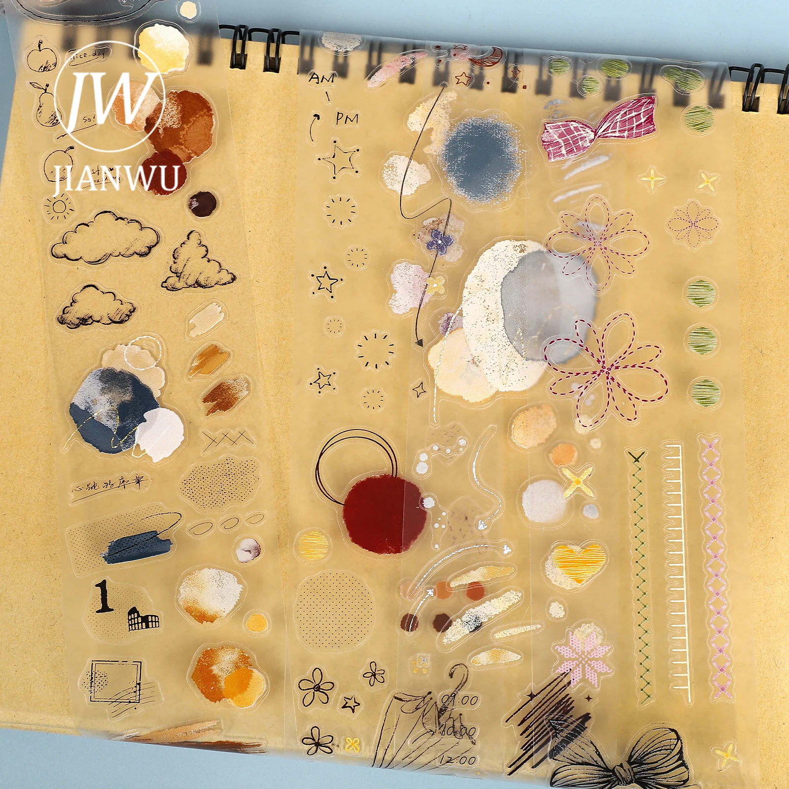 

JIANWU 50 мм * 6 м винтажный бант облако размазывание пейзажный материал коллаж скрапбук ПЭТ лента креативный DIY журнал канцелярские принадлежности