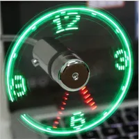 Mini USB Fan Portable Gadgets Flexible Gooseneck LED Clock Fans By Laptop PC Notebook Real Time Display Durable Adjustable