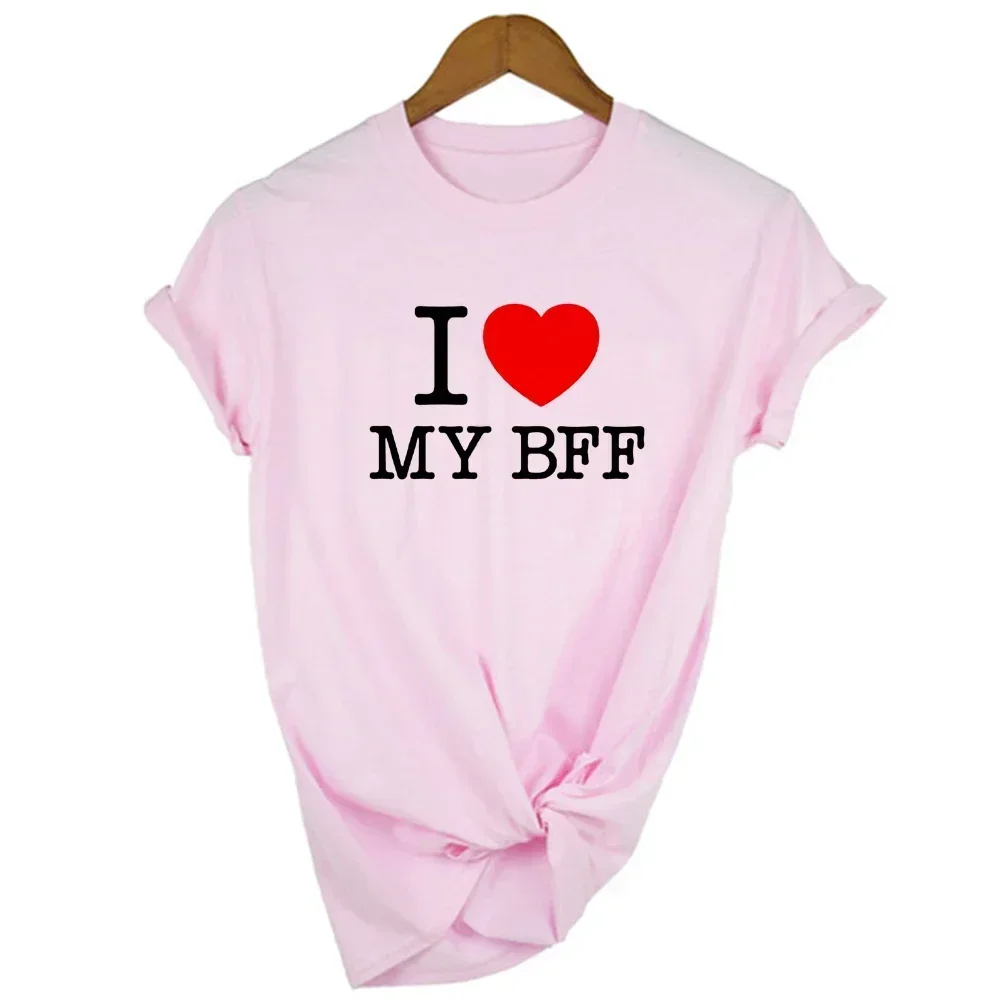 Matching Best Friends White Tops Pink Harajuku Shirt Tee To Infinity and Beyond Better Together Besties BFF Sister Women T-hirts