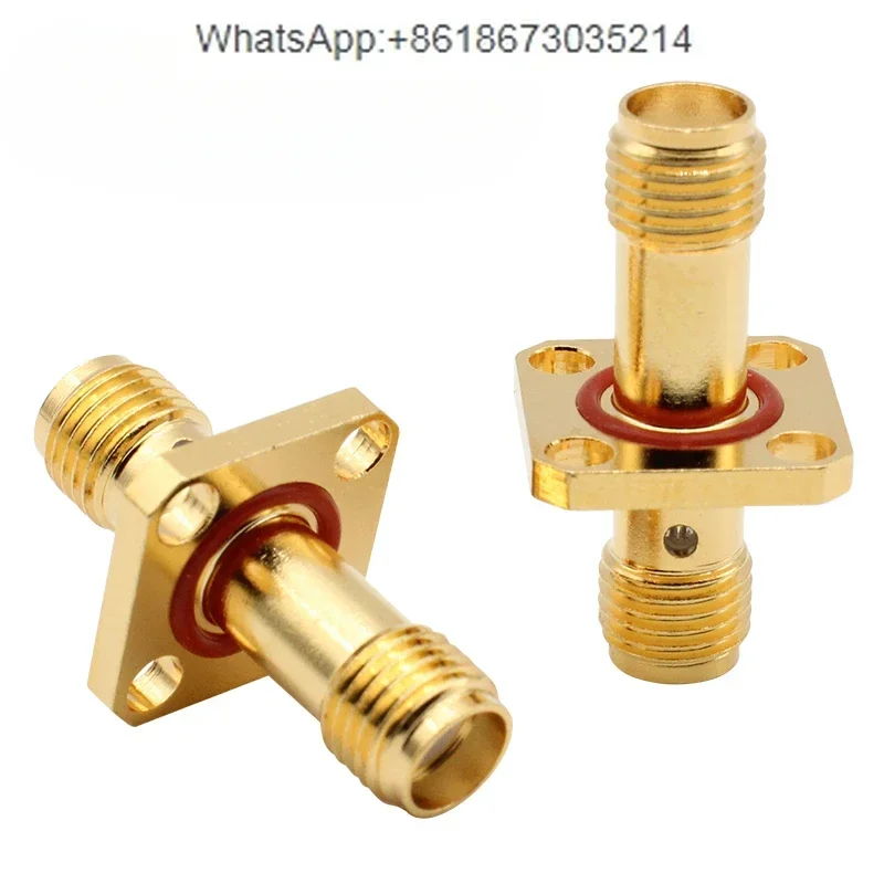 SMA adapter SMA-KKF four-hole flange fixed 24mm high frequency 18G low standing wave mother, mother waterproof model