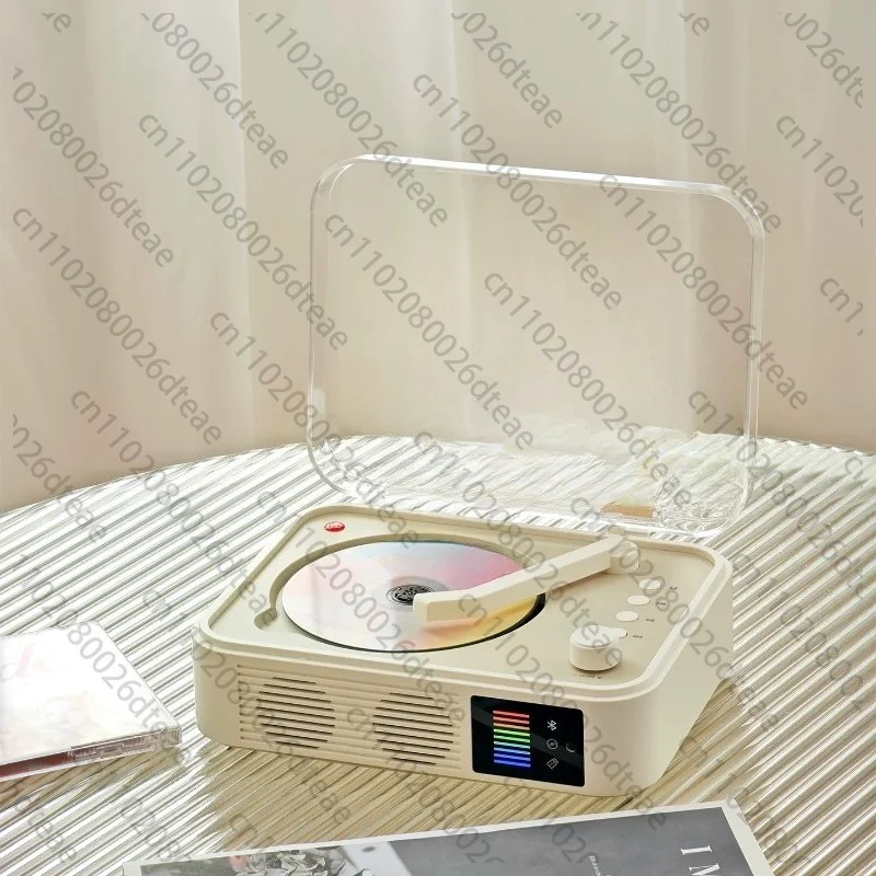 Retro CD Player With Bluetooth,Portable CD Player Bluetooth Speaker Supports CD/USB/AUX, 4000mAh Rechargeable For Home/Office