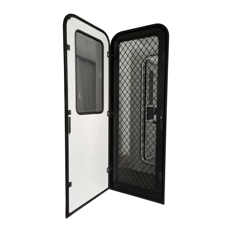 

2025 Custom Size Aluminum Alloy RV caravan Horse Trailer Door with Three-point Linkage Lock & E-mark Acrylic Window Custom Sizes