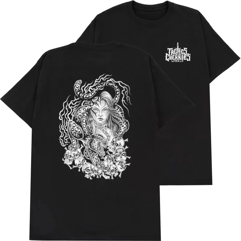 Tactics Cherries Wheels T-Shirt Graphic Cotton T-shirt Unisex Summer Short Sleeve Fashion Brand Tee Luxury Casual Vintage Tees